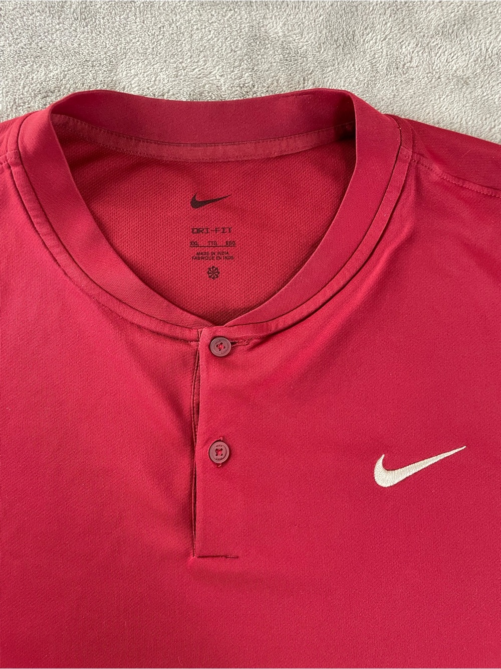 Nike Blade Collar Polo Shirt Mens XXL 2XL Burgundy Dri-Fit Golf Tennis *SNAGS